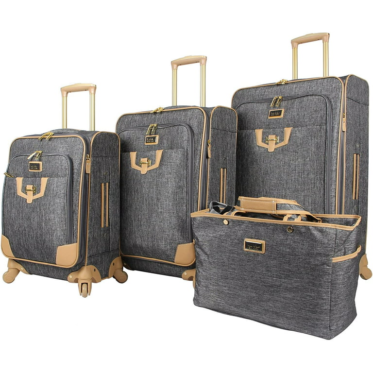 Nicole Miller EXP Spinner 4-Piece Luggage Set - Paige/Silver