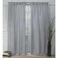 thumbnail image 1 of Nicole Miller Faux Linen Slub Textured Hidden Tab/Rod Pocket Top Light Filtering Curtain Panel Pair, 54"x84", Dove Grey, 1 of 8