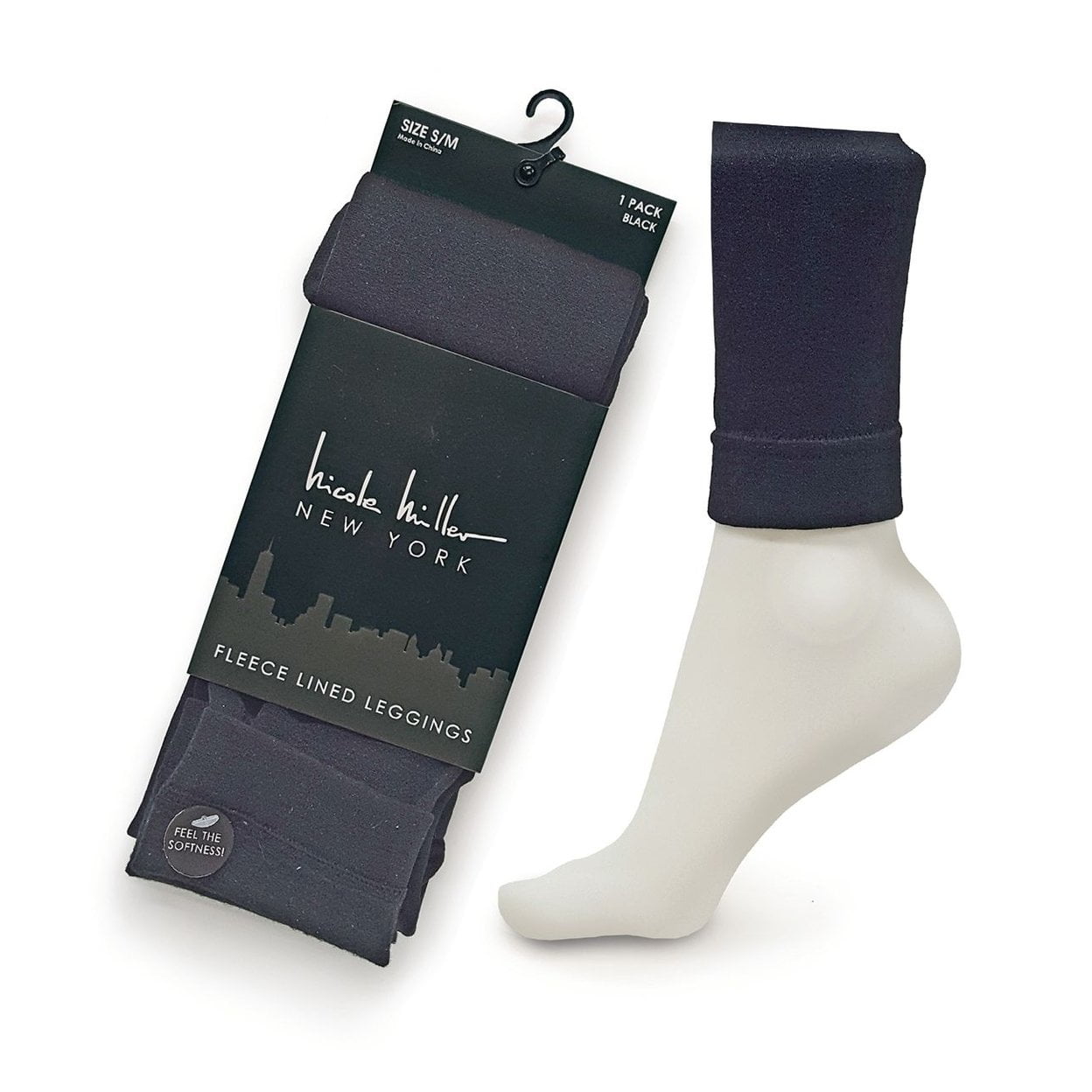 Legging Nicole Miller Noir Femme - Chaud, Taille S/M, Sans étiquette Mais Neuf