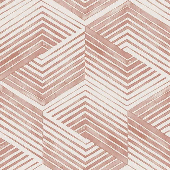 Nicole Miller Geo Movement Clay Peel & Stick Wallpaper