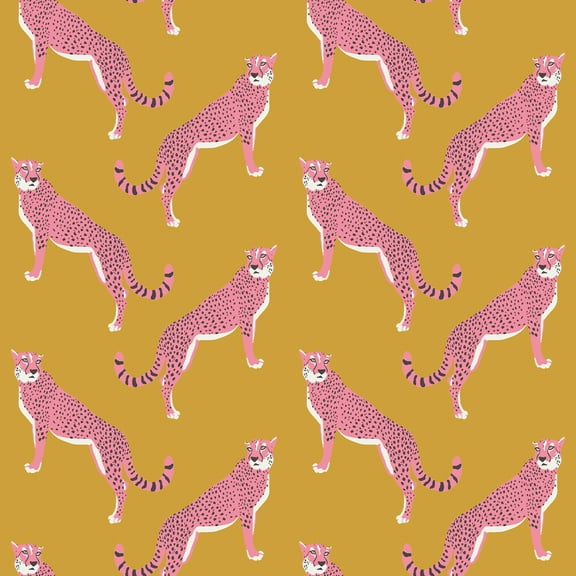 Nicole Miller Guepardo Ochre Peel & Stick Wallpaper