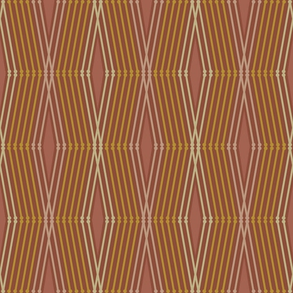 Nicole Miller Hard Edge Ogee Clay Peel & Stick Wallpaper