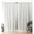 thumbnail image 1 of Nicole Miller Hexa Geometric Print Hidden Tab/Rod Pocket Top Light Filtering Curtain Panel Pair, 54"x84", Dove Grey, 1 of 7