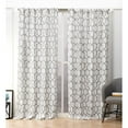 thumbnail image 1 of Nicole Miller Hexa Geometric Print Hidden Tab/Rod Pocket Top Light Filtering Curtain Panel Pair, 54"x96", Black Pearl, 1 of 7