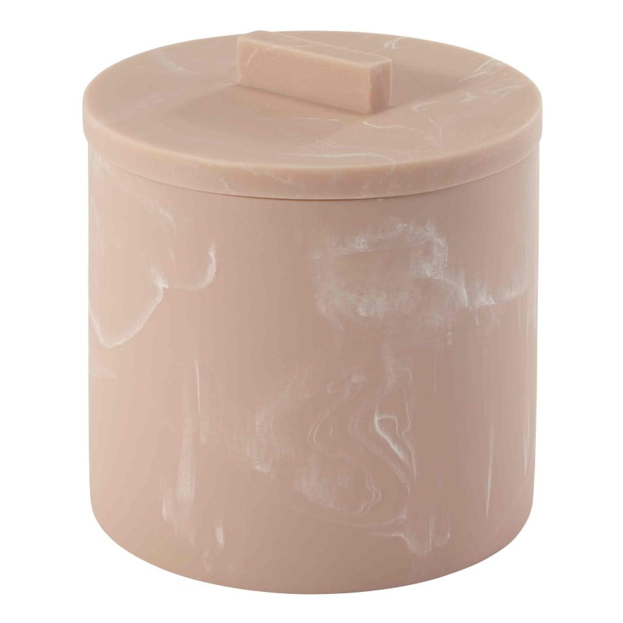 Kendall Clay Marble-Look Resin Covered Jar