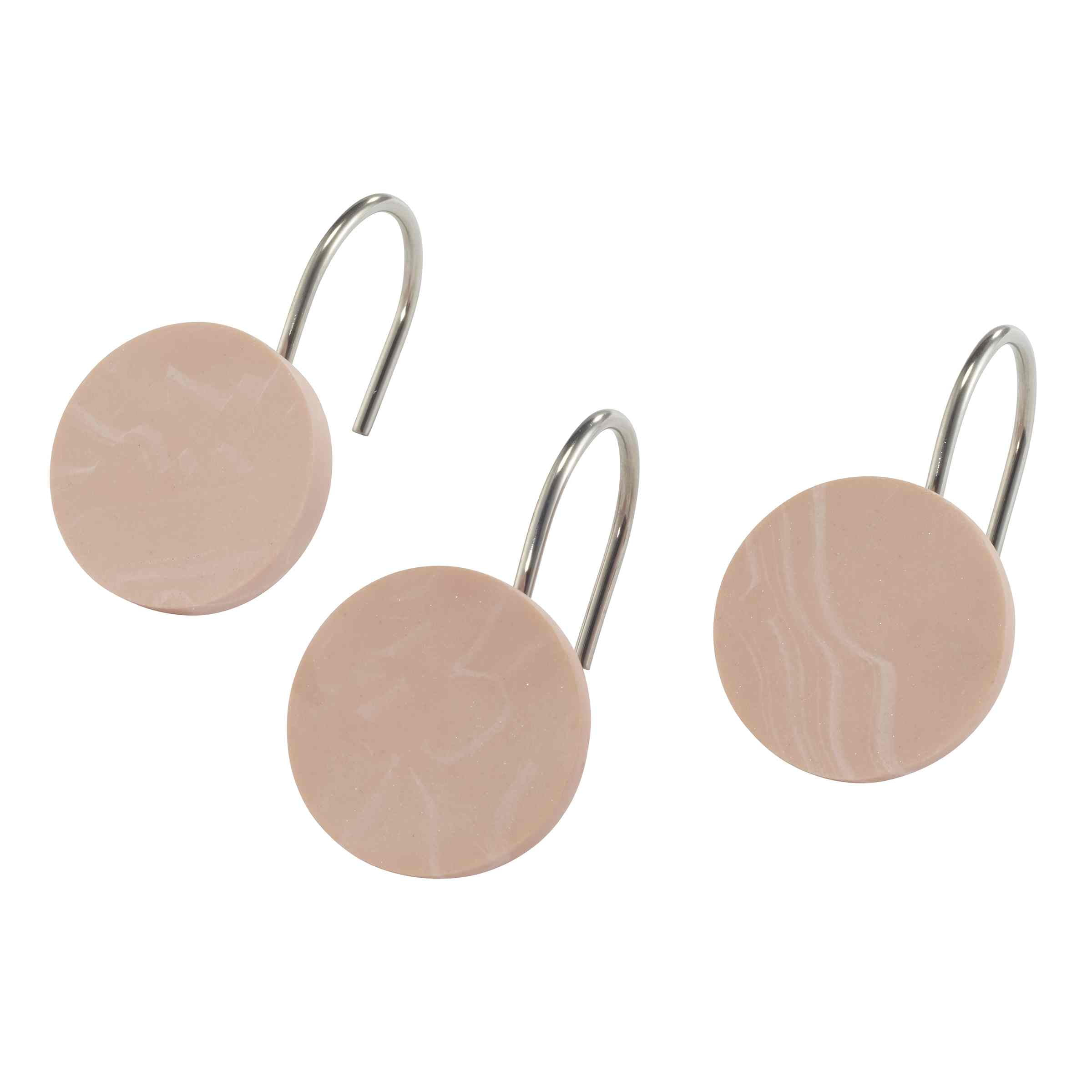 Kendall Light Blue Resin Shower Curtain Hooks Set