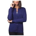 thumbnail image 1 of Nicole Miller Ladies' Metallic Yarn Cardigan Sweater (Cobalt, Large), 1 of 1