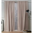 thumbnail image 1 of Nicole Miller Mellow Slub Textured Hidden Tab/Rod Pocket Top Light Filtering Curtain Panel Pair, 54"x96", Blush, 1 of 7
