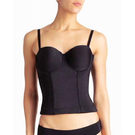 Nicole Miller Microfiber Low Back Boned Bustier