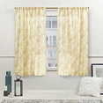thumbnail image 1 of Nicole Miller New York Dara Light Filtering, Semi Sheer Rod Pocket Curtain Panels, 54"x63", Honey Gold, Set of 2, 1 of 7
