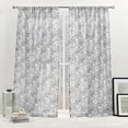 thumbnail image 1 of Nicole Miller New York Dara Light Filtering, Semi Sheer Rod Pocket Curtain Panels, 54"x84", Grey, Set of 2, 1 of 7