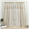 thumbnail image 1 of Nicole Miller New York Dunbar Light Filtering Rod Pocket Curtain Panels, 50"x84", Natural, Set of 2, 1 of 7