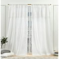 thumbnail image 1 of Nicole Miller New York Dunbar Light Filtering Rod Pocket Curtain Panels, 50"x84", White, Set of 2, 1 of 7