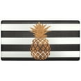 thumbnail image 1 of Nicole Miller New York Gold Pineapple Anti-Fatigue Kitchen Mat, Black/White, 20"x39", 1 of 5