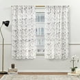 thumbnail image 1 of Nicole Miller New York Hattie Light Filtering, Semi Sheer Rod Pocket Curtain Panels, 54"x63", Grey, Set of 2, 1 of 7