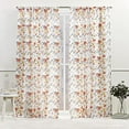 thumbnail image 1 of Nicole Miller New York Hattie Light Filtering, Semi Sheer Rod Pocket Curtain Panels, 54"x96", Sienna, Set of 2, 1 of 7