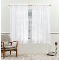 thumbnail image 1 of Nicole Miller New York Mabel Sheer Rod Pocket Curtain Panels, 54"x63", White, Set of 2, 1 of 7