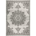 thumbnail image 1 of Nicole Miller New York Patio Country Azalea Transitional Medallion Indoor/Outdoor Area Rug, Grey/Black, 9'2"x12'5", 1 of 9