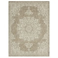 thumbnail image 1 of Nicole Miller New York Patio Country Azalea Transitional Medallion Indoor/Outdoor Area Rug, Taupe/Ivory , 7'9"x10'2", 1 of 9