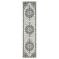 thumbnail image 1 of Nicole Miller New York Patio Country Azalea Transitional Medallion Indoor/Outdoor Runner Area Rug, Grey/Black, 1'9"x7'2", 1 of 9