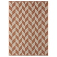 thumbnail image 1 of Nicole Miller New York Patio Country Calla Contemporary Herringbone Indoor/Outdoor Area Rug, Orange/Ivory , 5'2"x7'2", 1 of 9