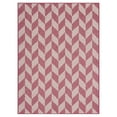 thumbnail image 1 of Nicole Miller New York Patio Country Calla Contemporary Herringbone Indoor/Outdoor Area Rug, Pink/Ivory , 6'6"x9'2", 1 of 9