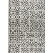 Nicole Miller New York Patio Country Danica Transitional Geometric Indoor/Outdoor Area Rug, Black/Grey, 19x211