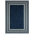 thumbnail image 1 of Nicole Miller New York Patio Country Layla Modern Border Indoor/Outdoor Area Rug, Navy Blue/Ivory , 5'2"x7'2", 1 of 9