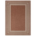 thumbnail image 1 of Nicole Miller New York Patio Country Layla Modern Border Indoor/Outdoor Area Rug, Terracotta/Ivory , 7'9"x10'2", 1 of 9