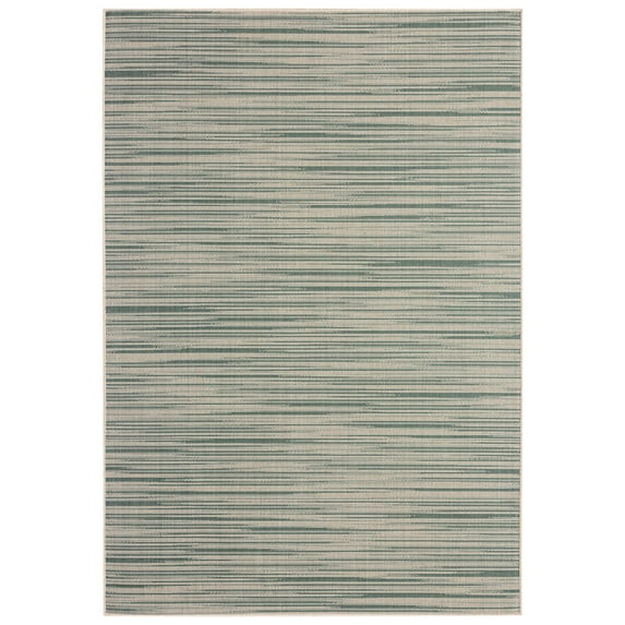 Nicole Miller New York Patio Country Wynona Contemporary Abstract Indoor/Outdoor Area Rug, Green/Beige, 5'2"x7'2"
