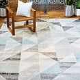 thumbnail image 1 of Nicole Miller New York Patio Sofia Holly Transitional Geometric Indoor/Outdoor Area Rug, Grey/Blue, 5'2"x7'2", 1 of 7