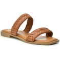 thumbnail image 1 of Nicole Miller Oby Women's flat Sandals - Braided Slide Sandals for Women - Pretty & Classic Look Flat Sandals for Daily Wear - Women Studded Flat Sandals - Comfortable Walking Sandals, 1 of 3