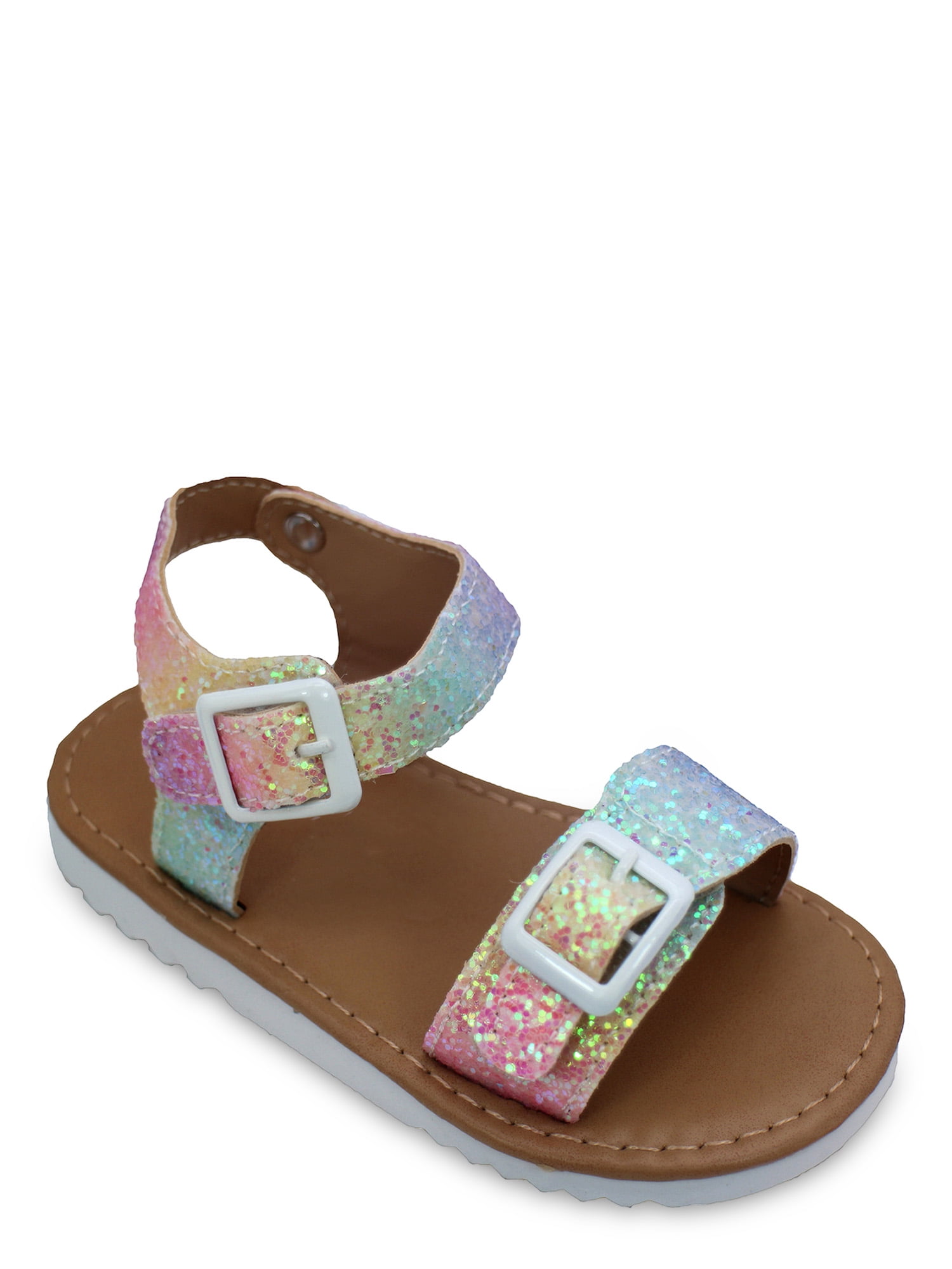 Nicole Miller Pastel Rainbow Back Strap Footbed Sandals Toddler