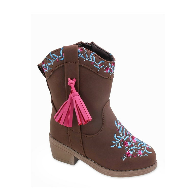 Nicole Miller Printed Fringe Detail Cowboy Boot Toddler Girls