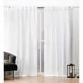 thumbnail image 1 of Nicole Miller Trellis Matelassé Hidden Tab/Rod Pocket Top Light Filtering Curtain Panel Pair, 54"x84", White, 1 of 7