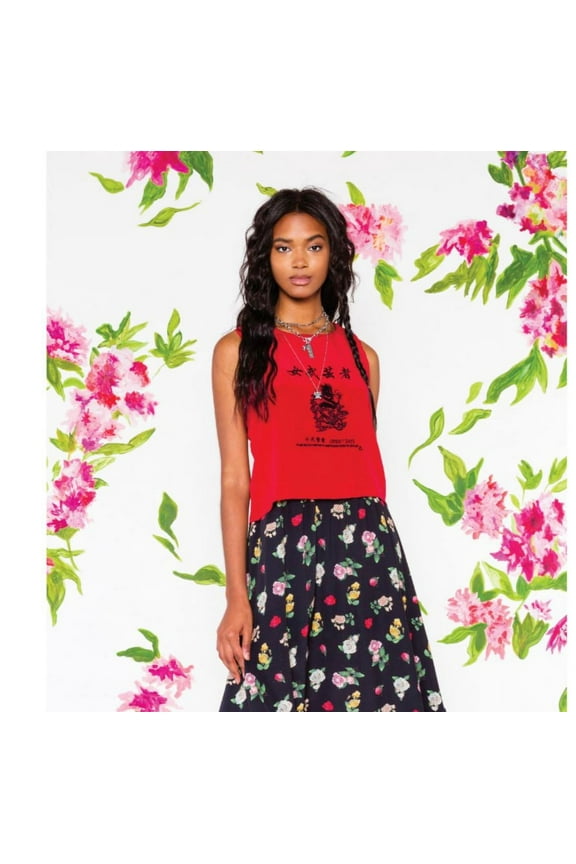 Women's Red Deli Bag Tank, Small