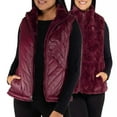 thumbnail image 1 of Nicole Miller Women's Reversible Quilted Faux Fur Insulated Puffer Vest, 1 of 6