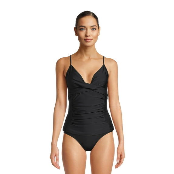 Nicole Miller Women's Ruched Tankini Top