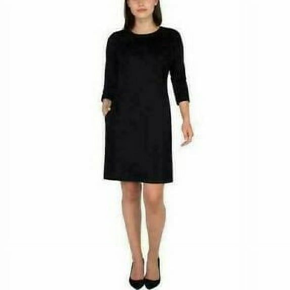 Nicole Miller Womens 3/4 Sleeve Dresses for women (Black, Large)