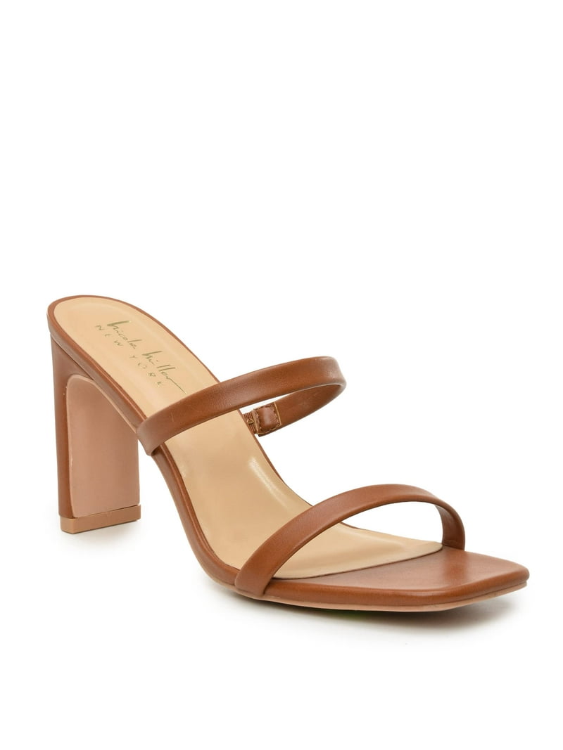 Nicole Miller Womens Heeled Sandals - Stylish Two Strap High  display picture 1