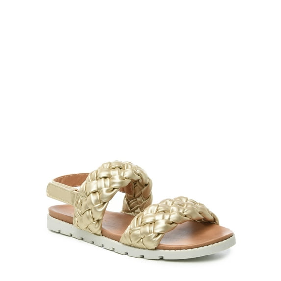 Nicole Miller Youth Girls Two Strapped Braided Sandal, Sizes 11-3