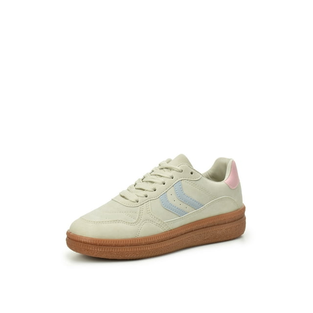 Nicole Miller Nixie Women's Lace-Up Sneakers - Stylish, Comfortable, and Versatile Athletic Shoes with Gum Bottom for Everyday Walking