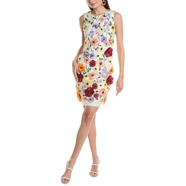 Nicole Miller womens Embroidered Mini Dress 12 White Walmart Business Supplies