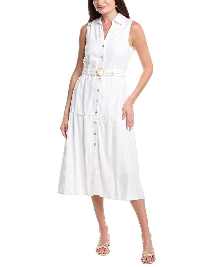 Nicole Miller womens Jade Linen-Blend Midi Dress, 12, White - Walmart.com Nicole Miller womens Jade Linen-Blend Midi Dress, 12, White - Walmart.com