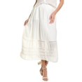 thumbnail image 1 of Nicole Miller womens  Lace Trim Skirt, m, White, 1 of 3