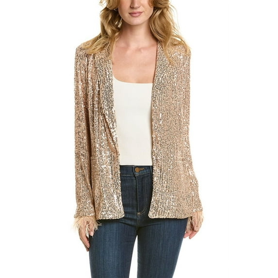 Nicole Miller womens Sequin Jacket, XL