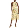 thumbnail image 1 of Nicole Miller womens  Sleeveless Midi Dress, 8, Yellow, 1 of 3