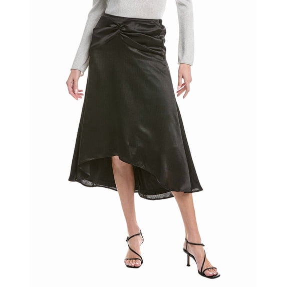 Nicole Miller womens Solid Skirt, 10, Black