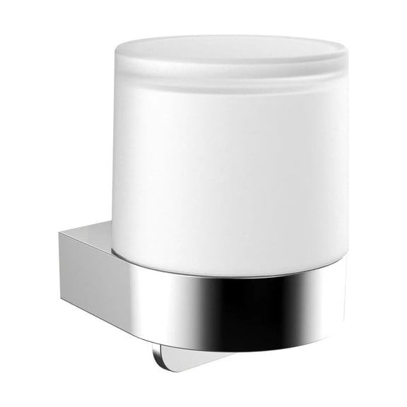 Nicole Round wall frosted glass soap dispenser. Round soap dispenser, gel dispenser