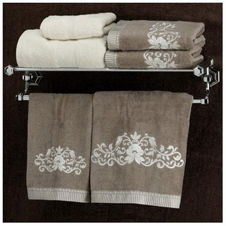 Nicole Wall Mounted Towel Rack, Satin Nickel